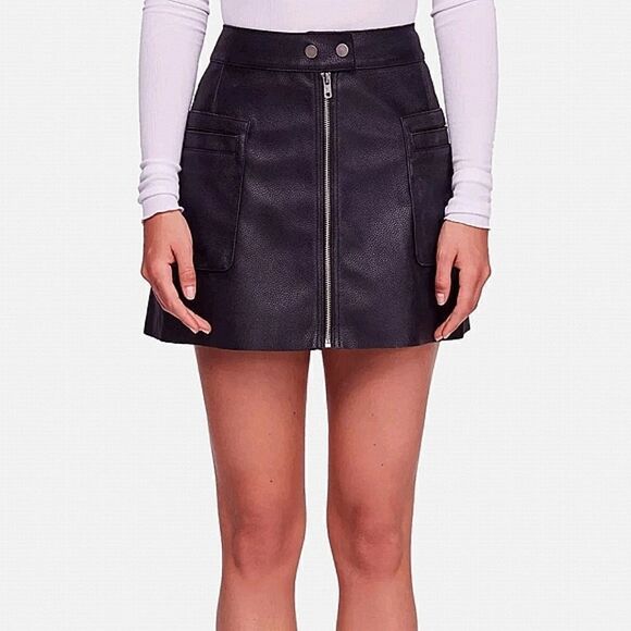 Free people leather Skirt - Picture 1 of 13